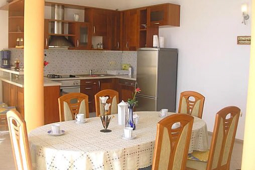 Dining room and open kitchen