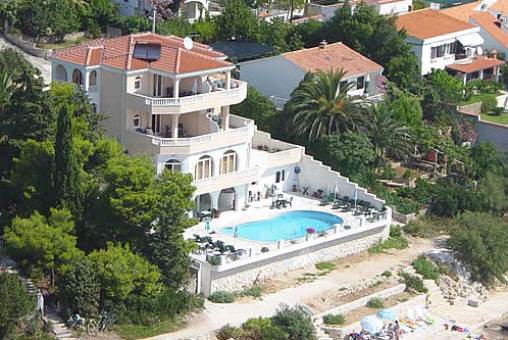 Bird's eye view of the villa